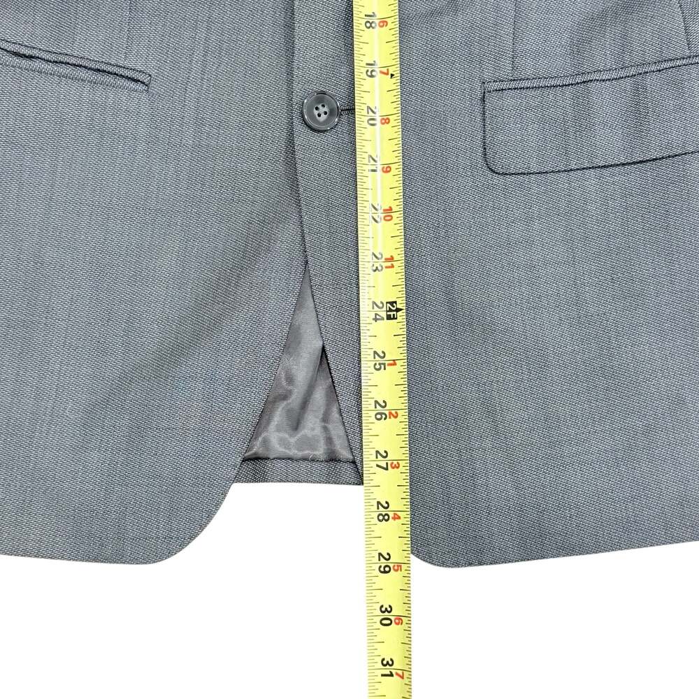 Calvin Klein Macy's Men's Gray Textured Two-Button Suit Jacket Blazer Sz 42 - Picture 6 of 8